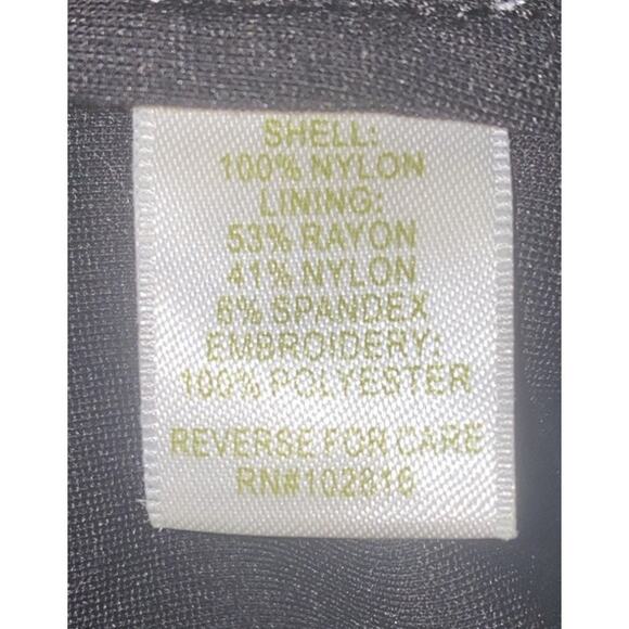 GARNET HILL Size 6 Black & Gold Sequin Floral Ponte Pencil Skirt $178 Retail - Picture 5 of 5